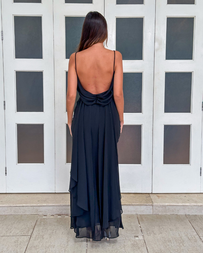 Simple Yellow Wedding Guest Dress Chiffon Evening Dress