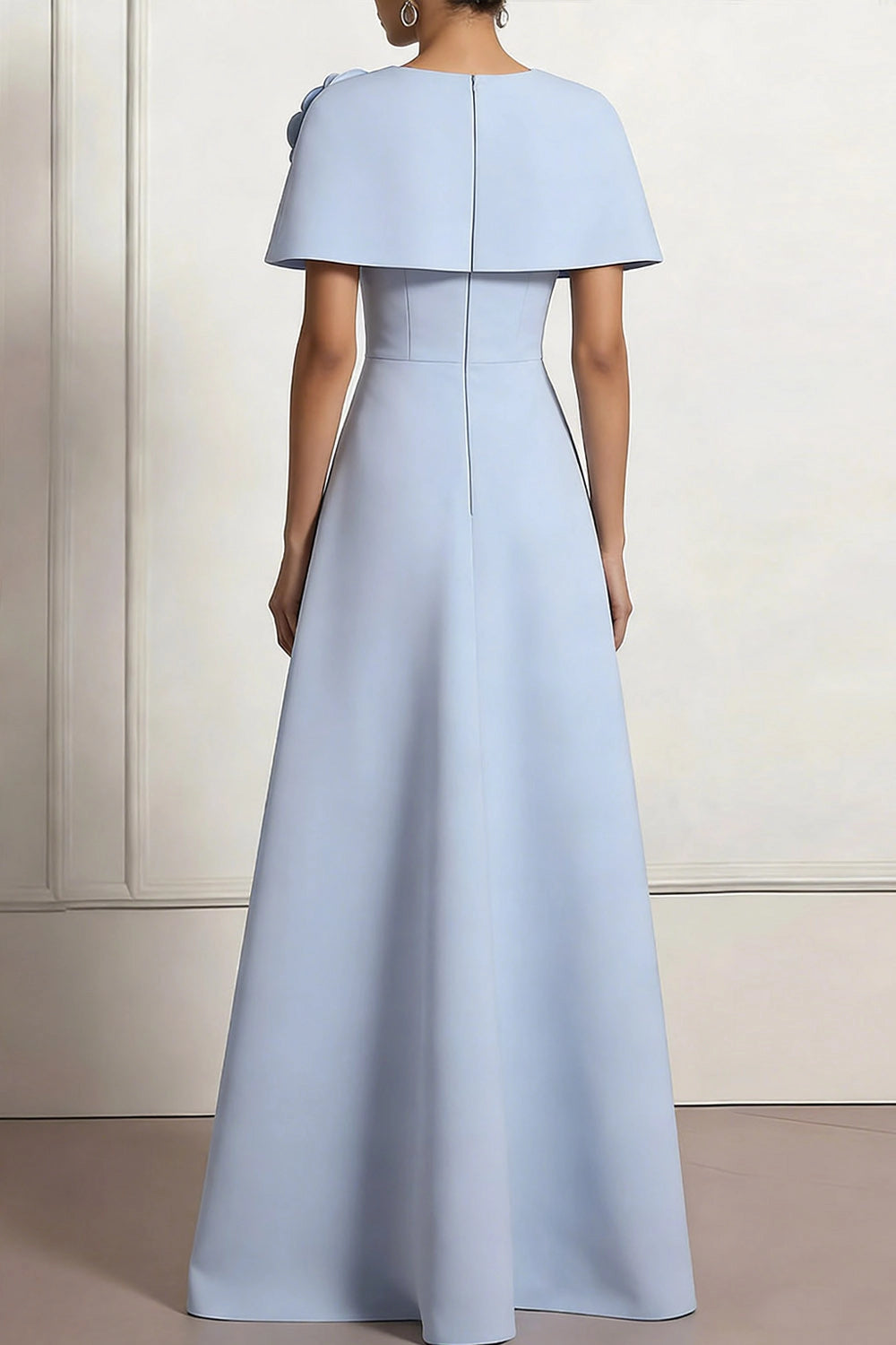 Elegant A-Line Gown with Ruffle Detail