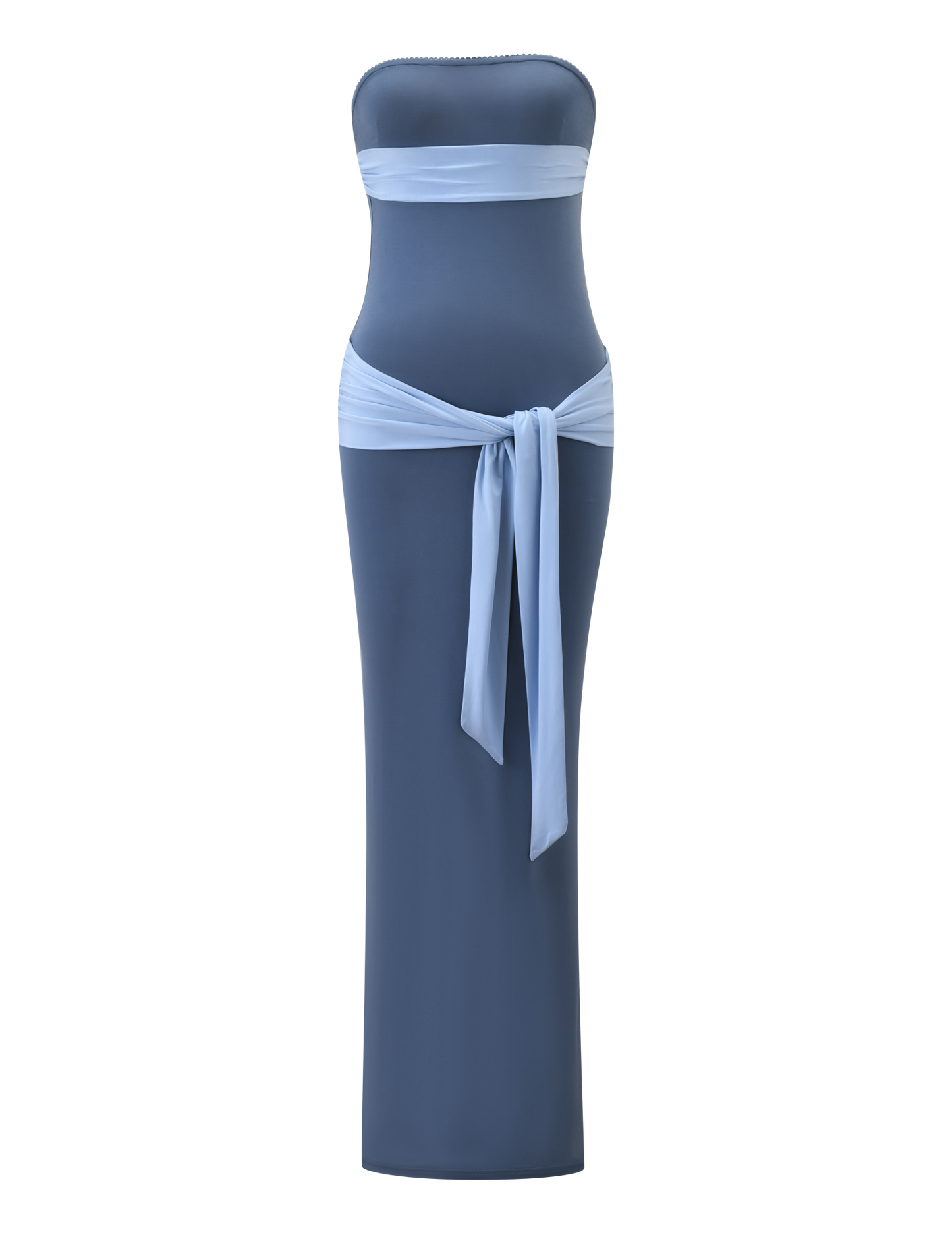 Tube Top Sleeveless Ankle Length Sheath Prom Dress