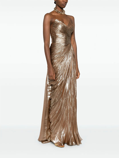 Gorgeous Long Sweetheart Sleeveless Prom Dress With Pleated