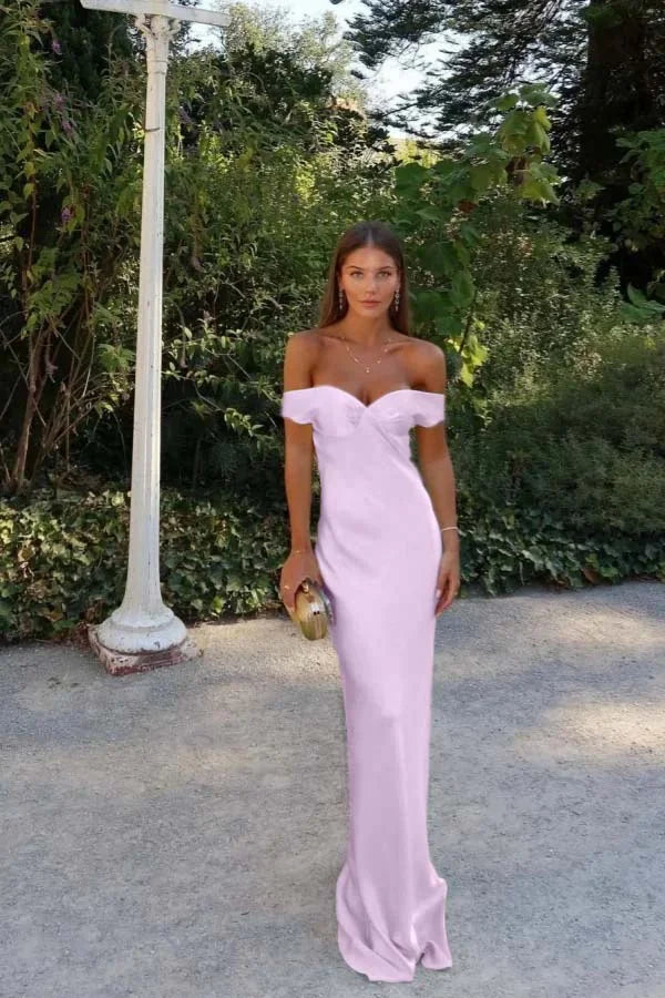 Light Yellow Sweetheart Off-The-Shoulder Prom Dress