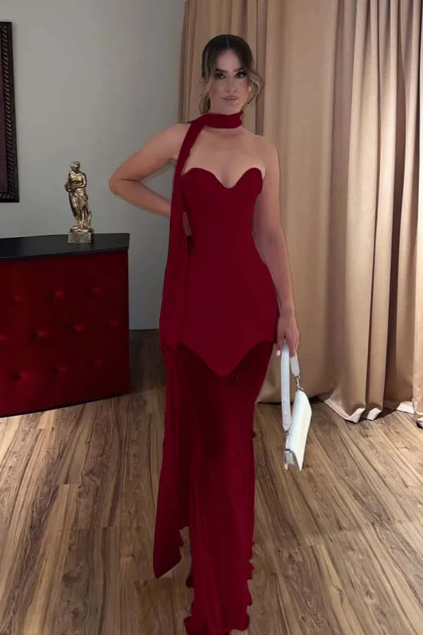 Candy Pink Sweetheart Spliced Beaded Prom Dress