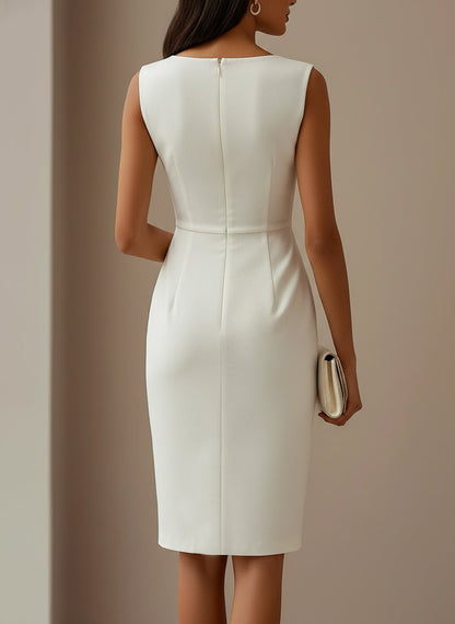 Oversized Bow Sheath Cocktail Dress