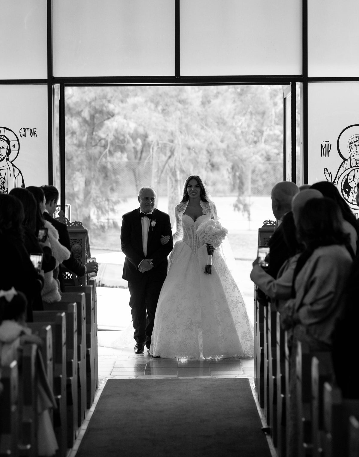 Lace Ball Gown Wedding Dress with Long Sleeves