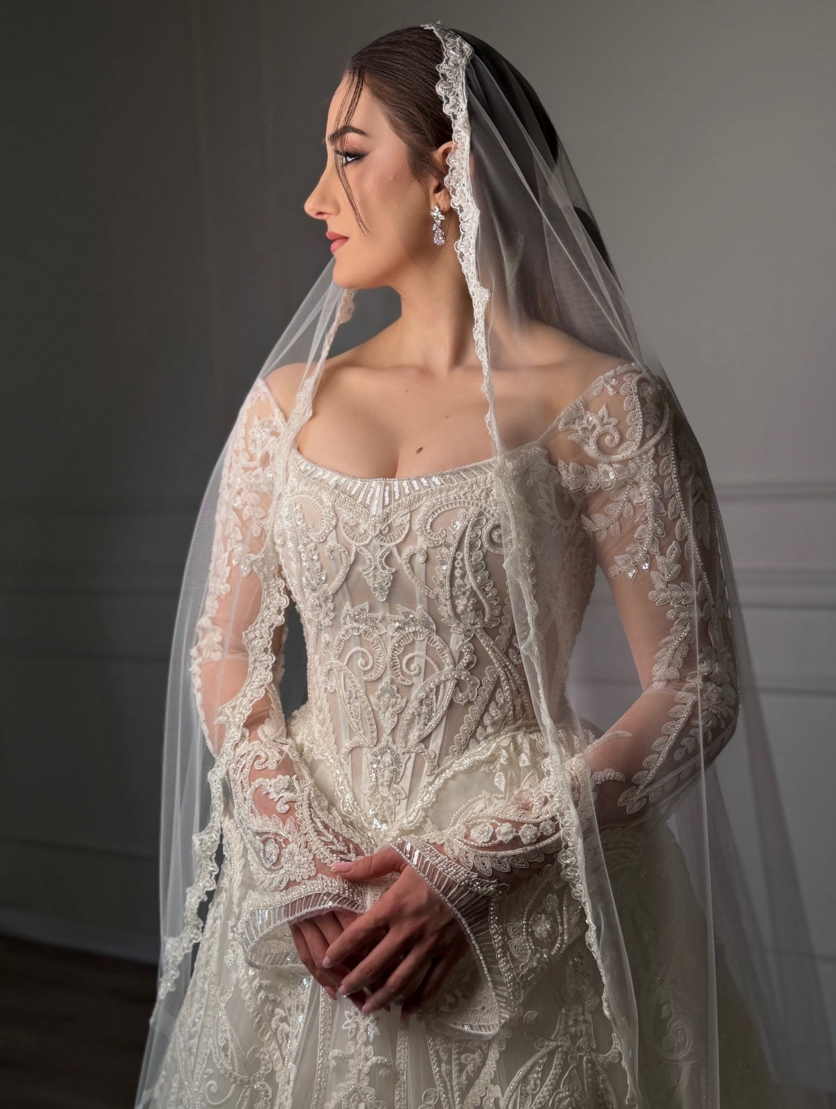 Lace Corset Ball Gown Wedding Dress