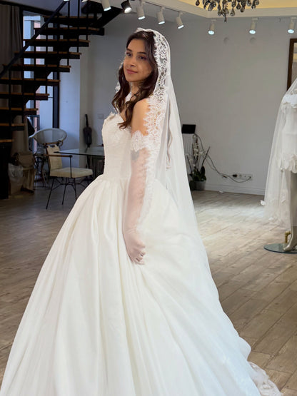 Lace Bodice Ball Gown Wedding Dress