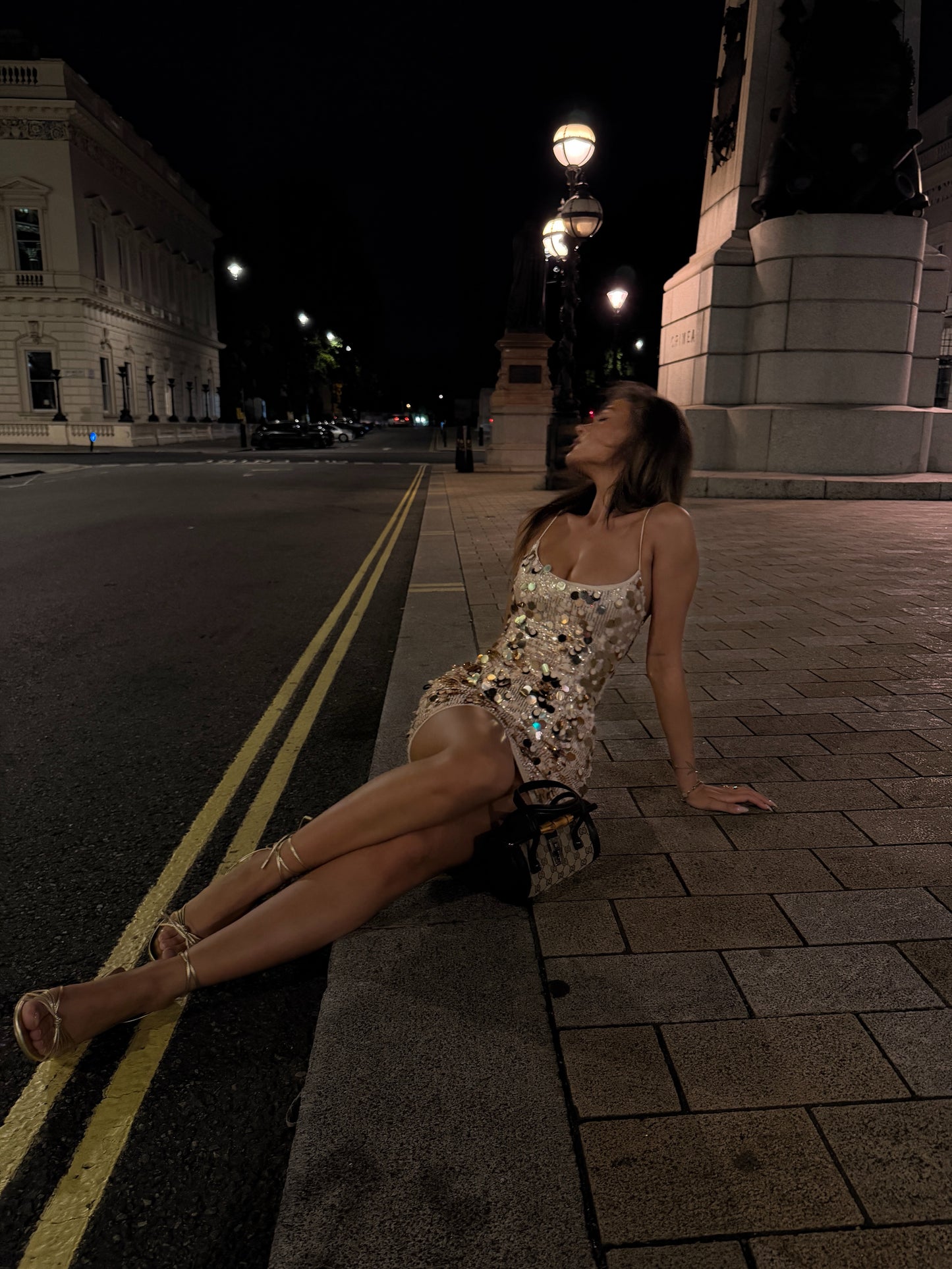 Sequin Bodycon Mini Dress with Spaghetti Straps