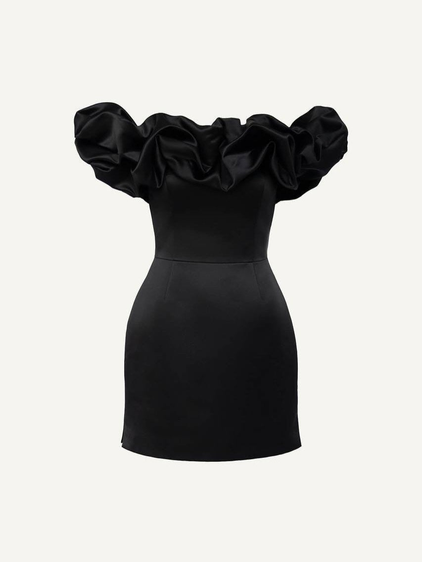 Ruffled Off-the-Shoulder Bodycon Mini Dress