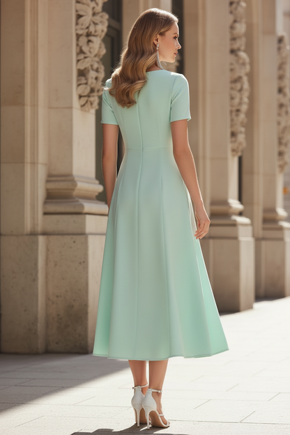 Twist Front Midi Dress