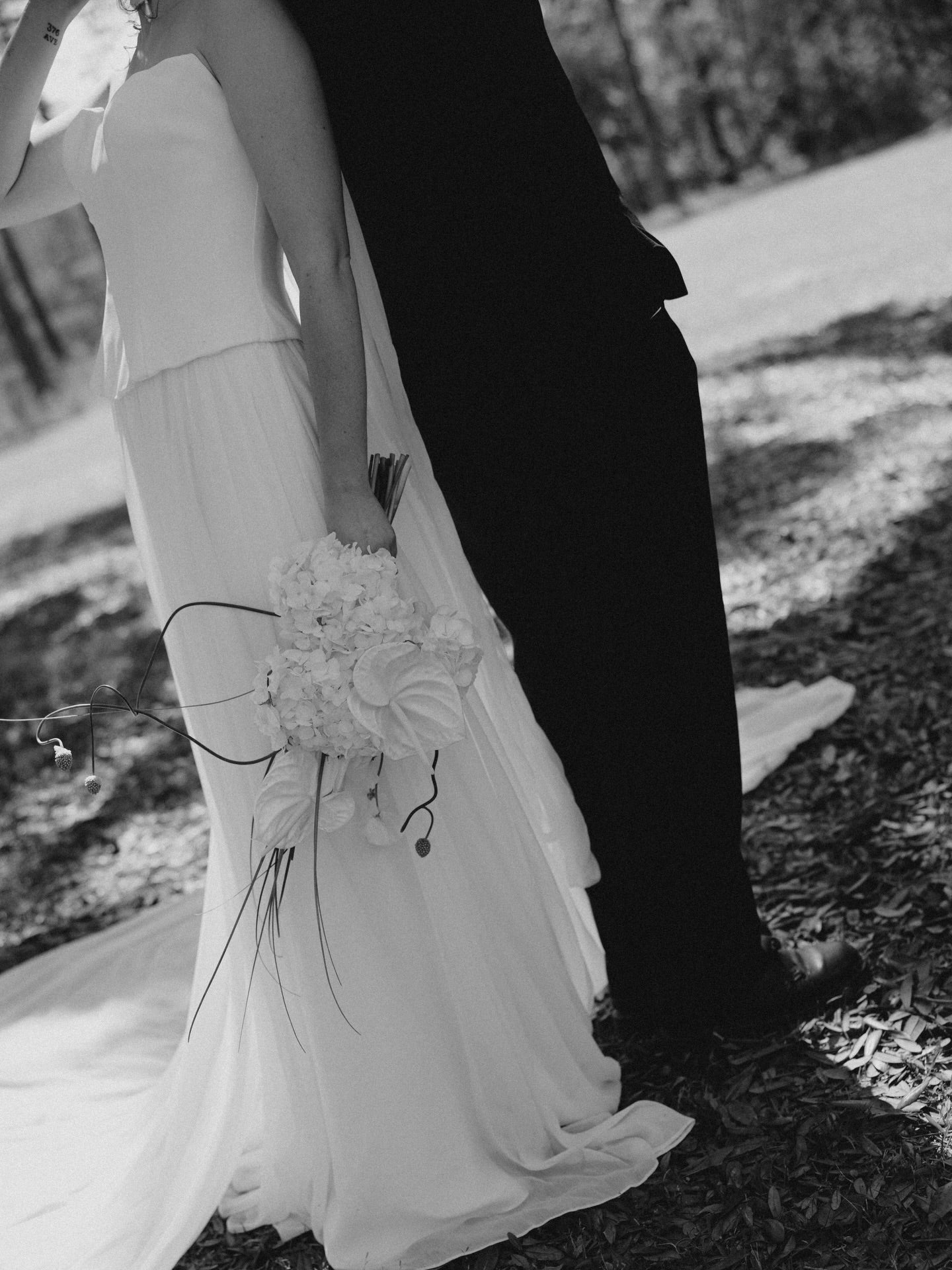 Strapless A-Line Wedding Dress with Sweeping Train