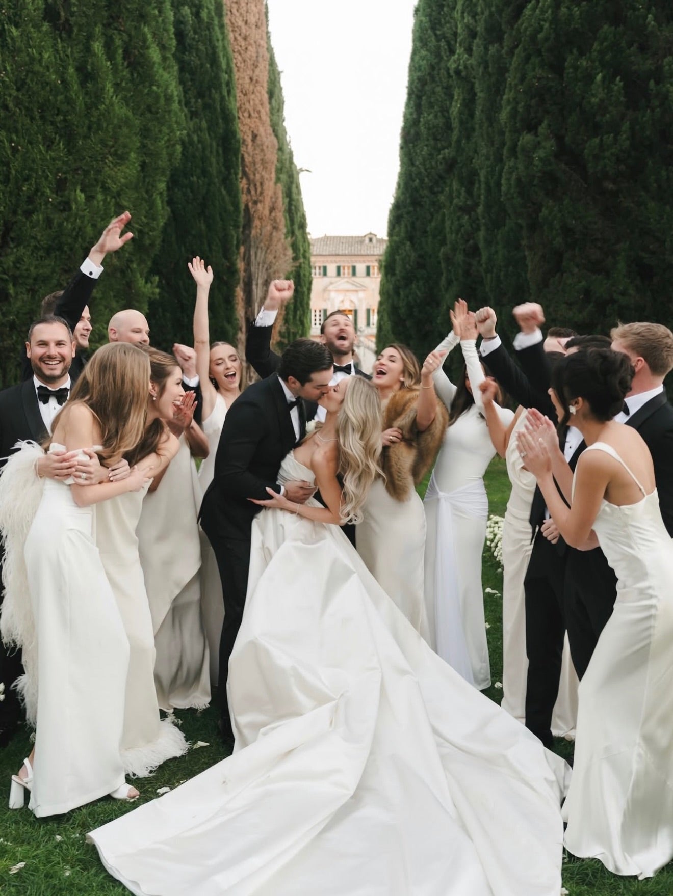 Strapless Satin Ball Gown Wedding Dress