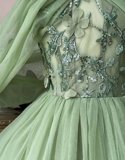 Off-the-Shoulder Tulle Corset Mini Dress