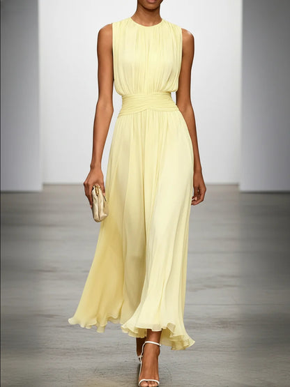 Sleeveless Chiffon A-Line Evening Dress
