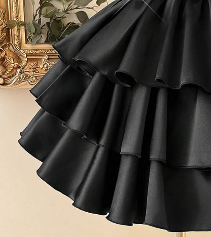 Off-the-Shoulder Sequin Tiered Ruffle Mini Dress