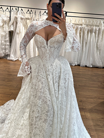 Lace Ball Gown Wedding Dress with Bolero