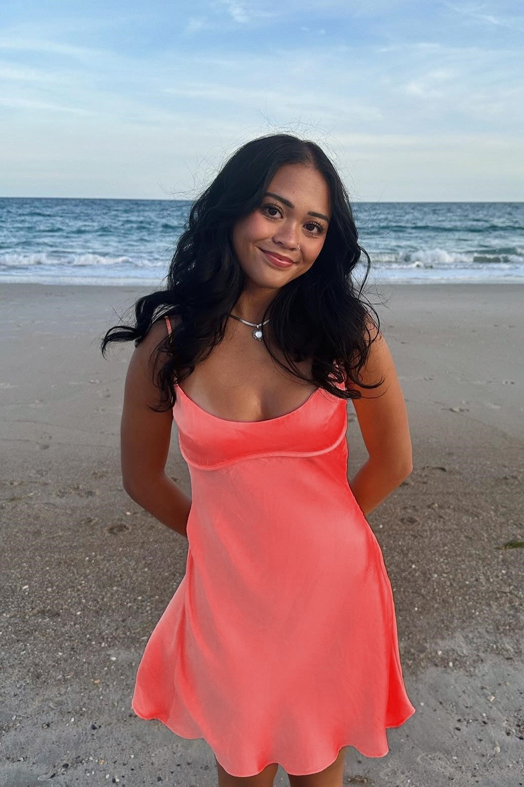 Satin Spaghetti Strap Mini Slip Dress