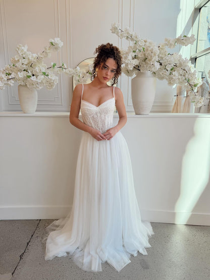 Sweetheart Corset A-Line Tulle Bridal Gown