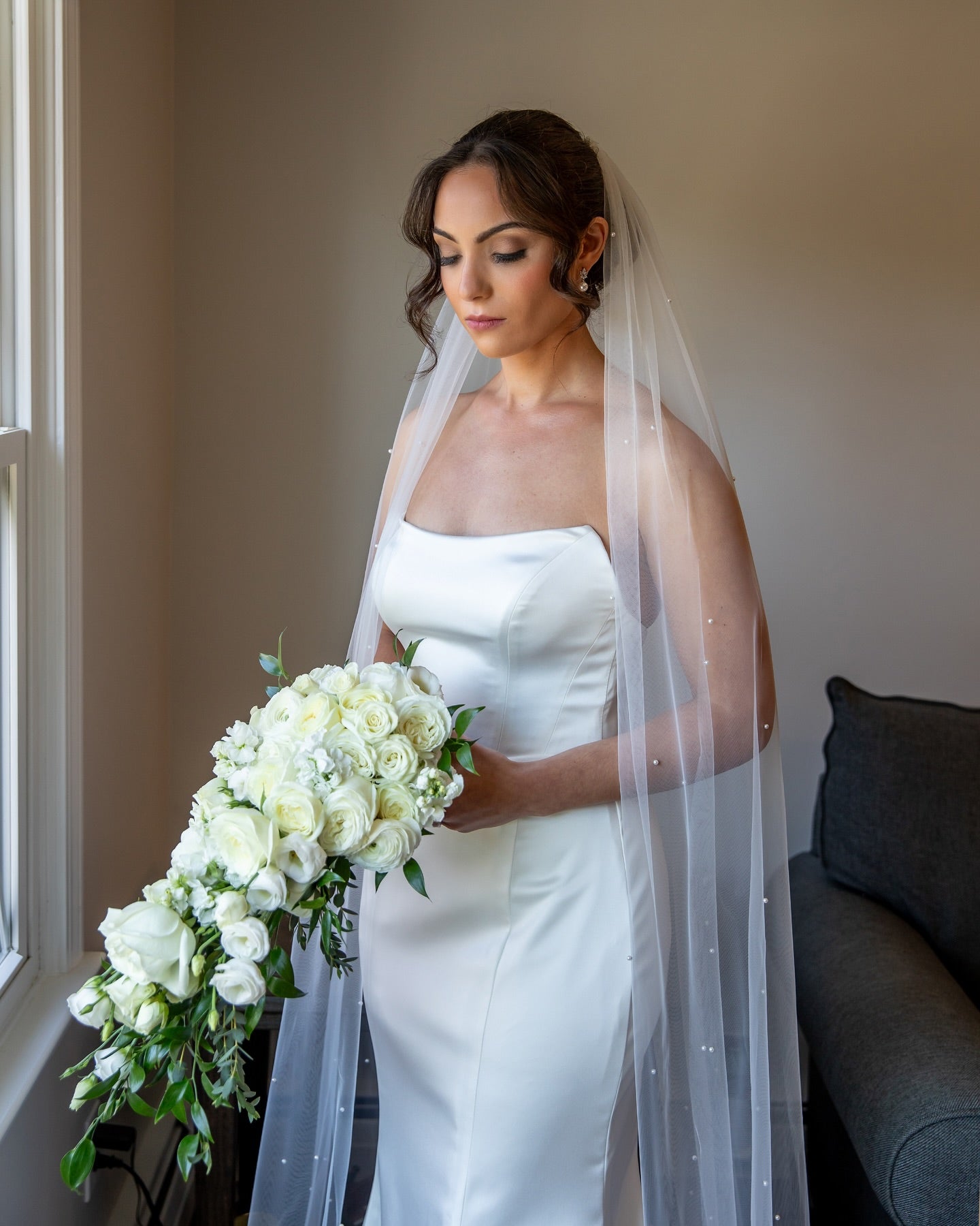 Strapless Straight Neck Fit and Flare Wedding Dress