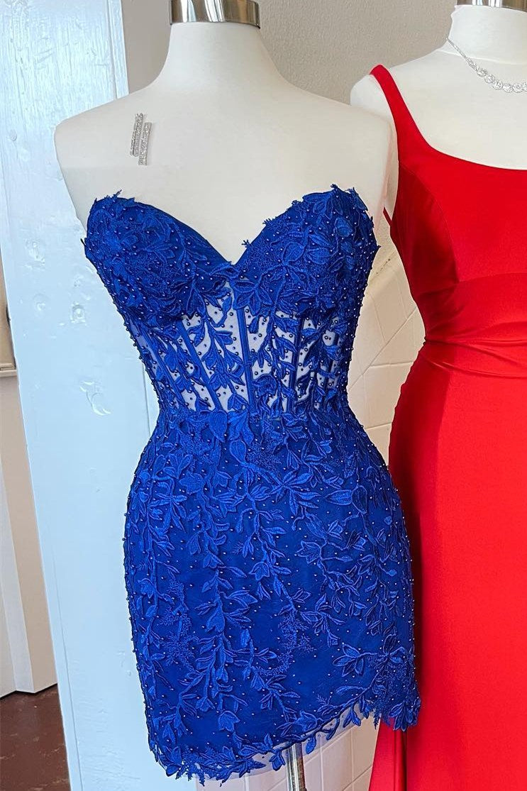 Sweetheart Lace Corset Bodycon Mini Dress