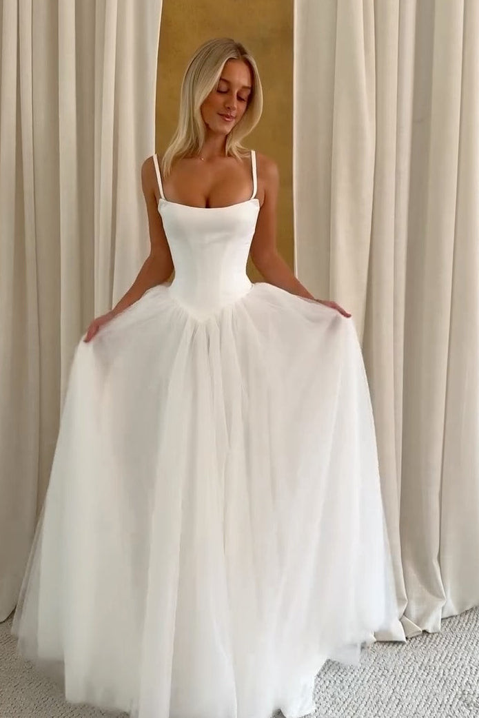 Corset Tulle Ball Gown Wedding Dress