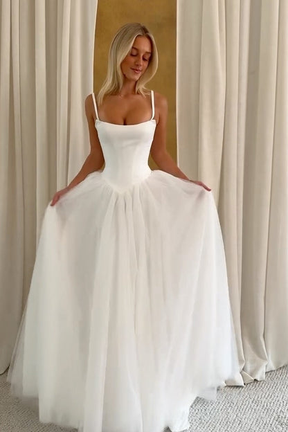 Corset Tulle Ball Gown Wedding Dress