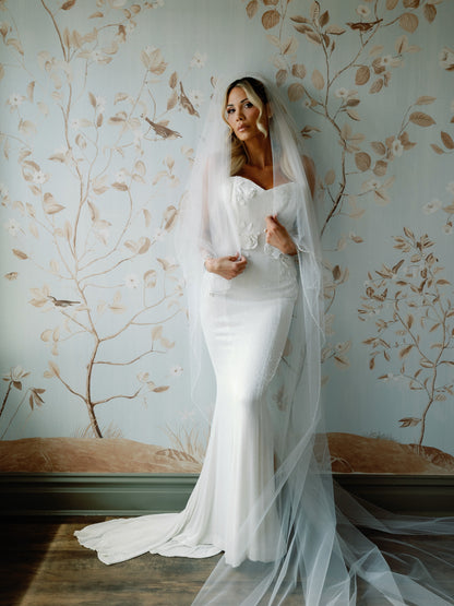 Strapless Sheath Wedding Gown with Sweetheart Neckline