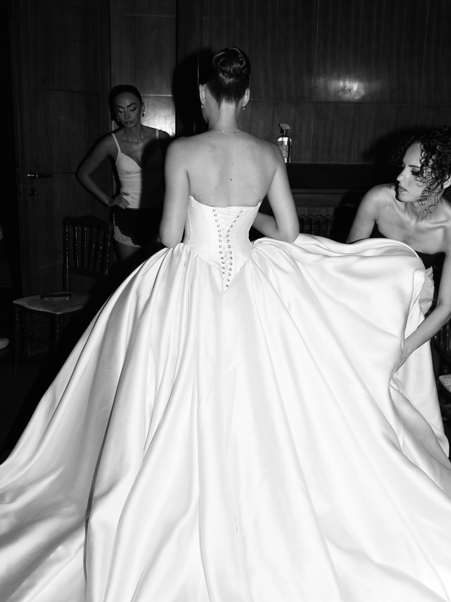 Strapless Ball Gown Wedding Dress with Corset Back