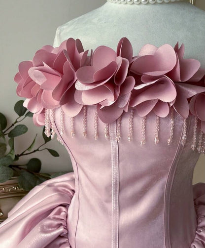 3D Flower Corset Bubble Skirt Mini Dress