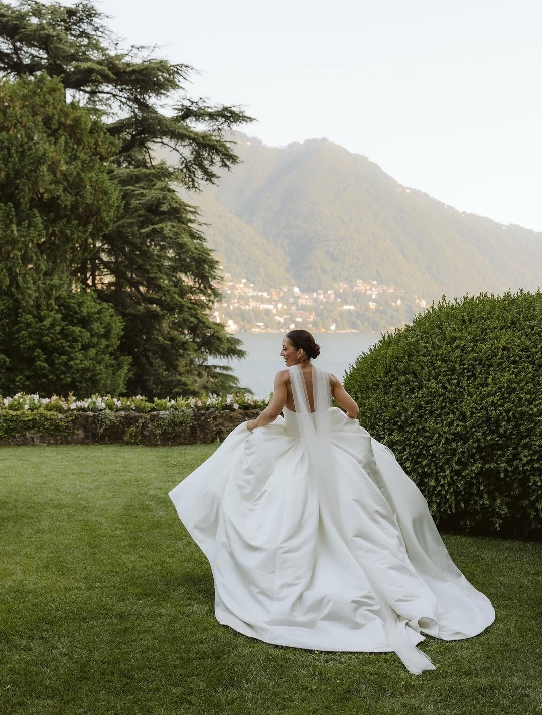 Off-Shoulder Lace Ball Gown Wedding Dress