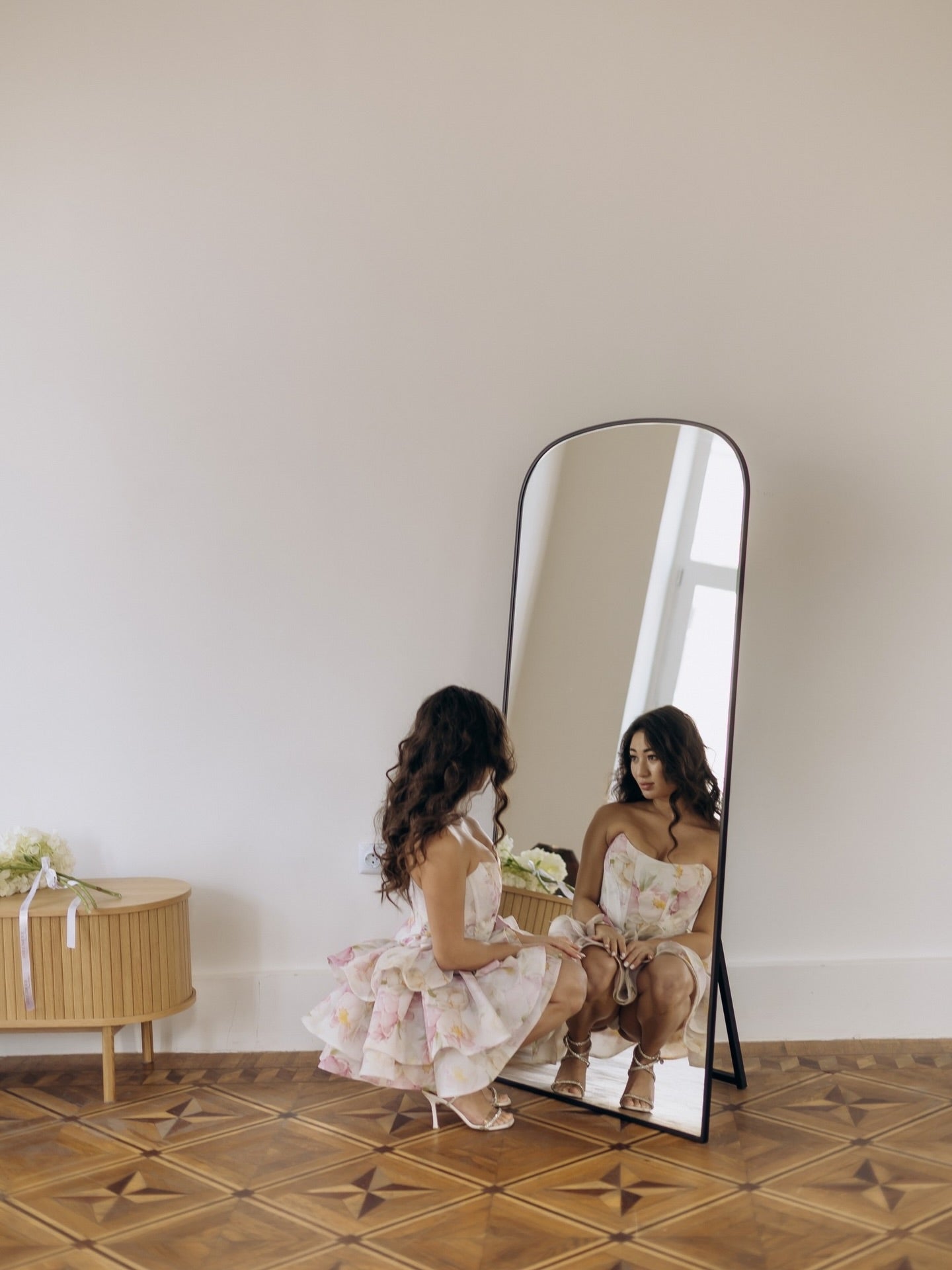 One-Shoulder Tiered Organza Ruffled Mini Dress