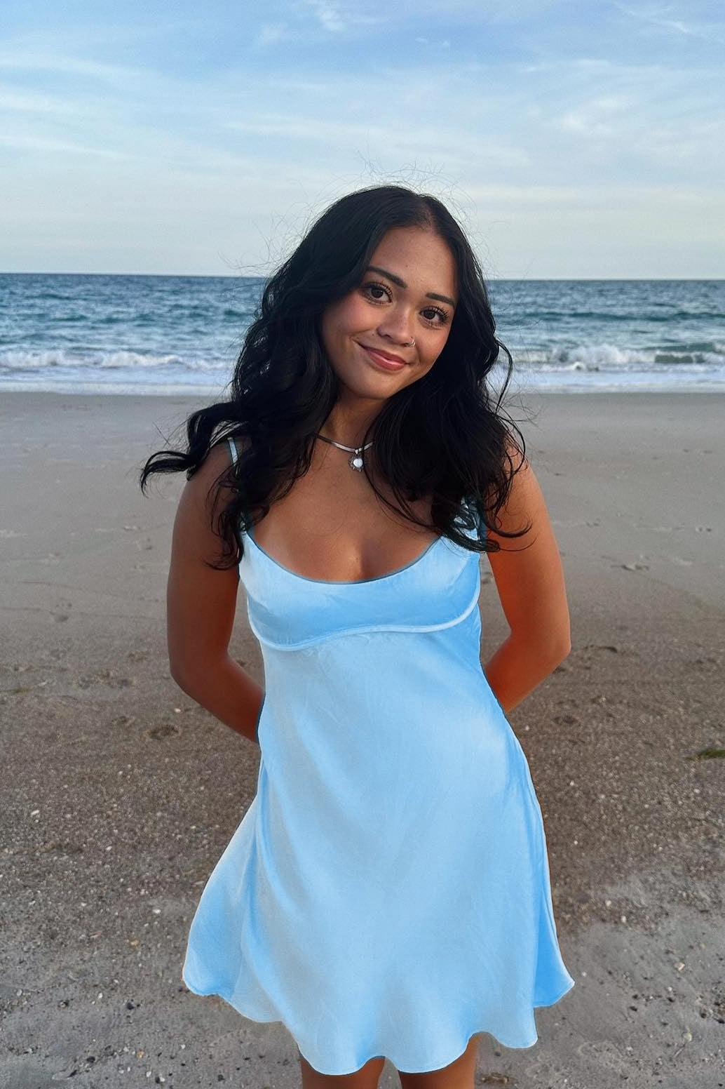 Satin Spaghetti Strap Mini Slip Dress