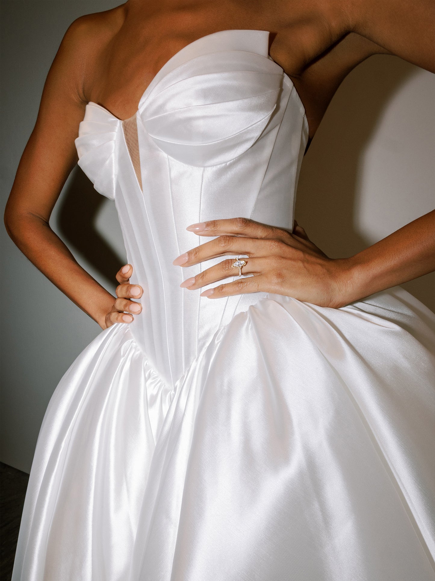 Strapless Corset Ball Gown Wedding Dress