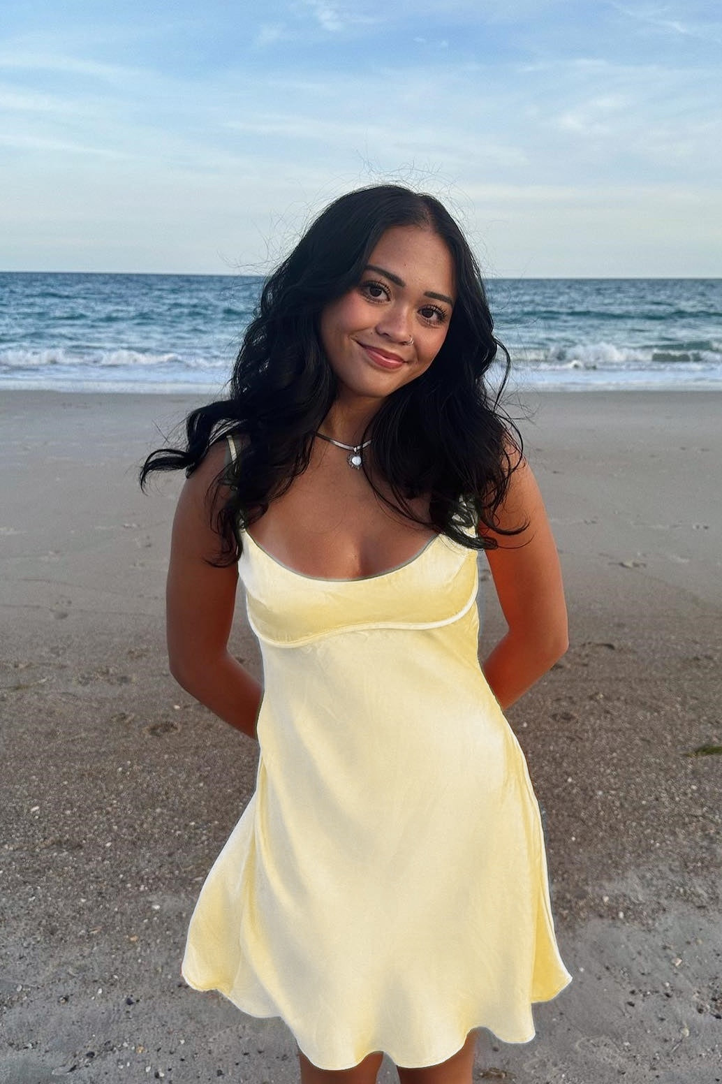 Satin Spaghetti Strap Mini Slip Dress
