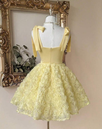 Sweetheart Corset 3D Floral Mini Dress