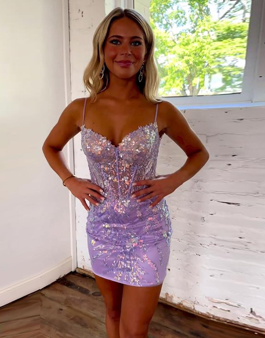 Sequin Corset Bodycon Mini Dress