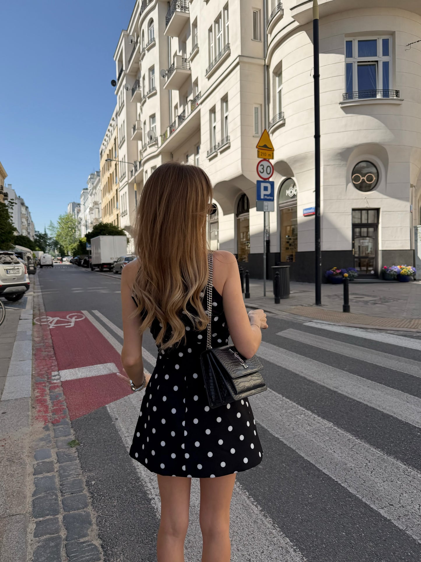 Polka Dot Halter Neck Keyhole Mini Dress