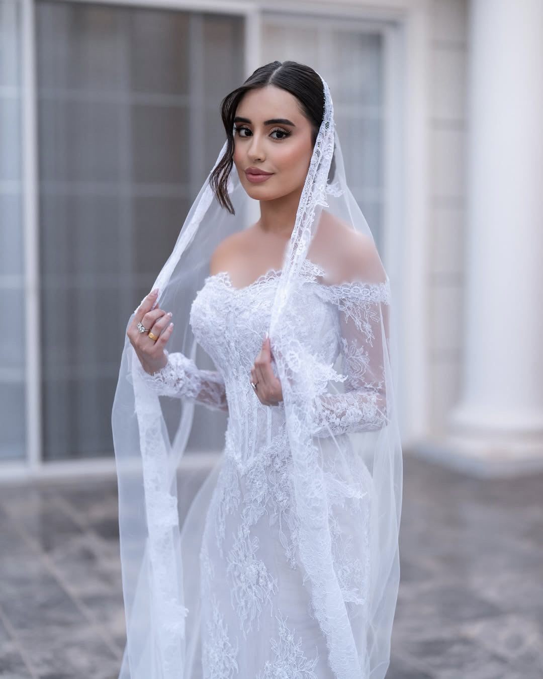 Lace Off-the-Shoulder Mermaid Wedding Dress