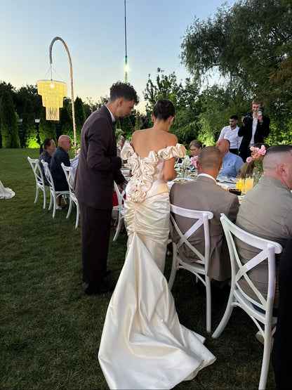 Corset Off-the-Shoulder Ruched Wedding Dress