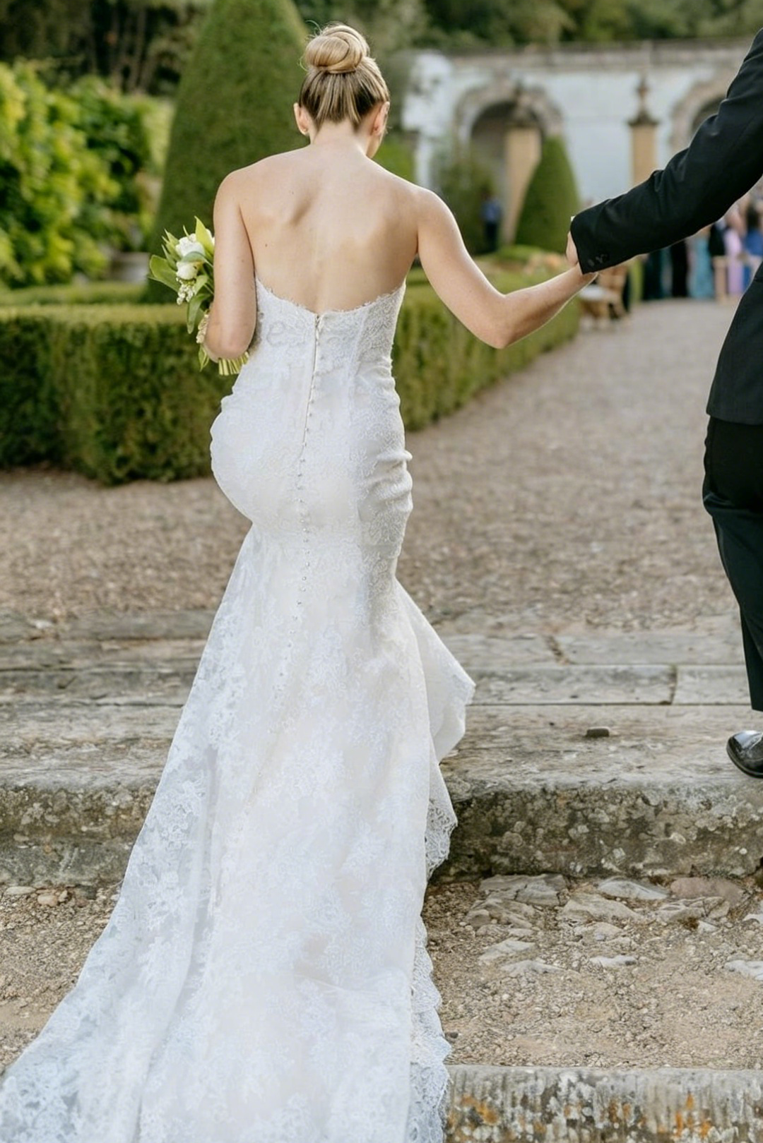 High Neck Lace Mermaid Long Sleeve Wedding Dress