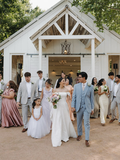 Off-the-Shoulder A-Line Wedding Gown with Fitted Bodice