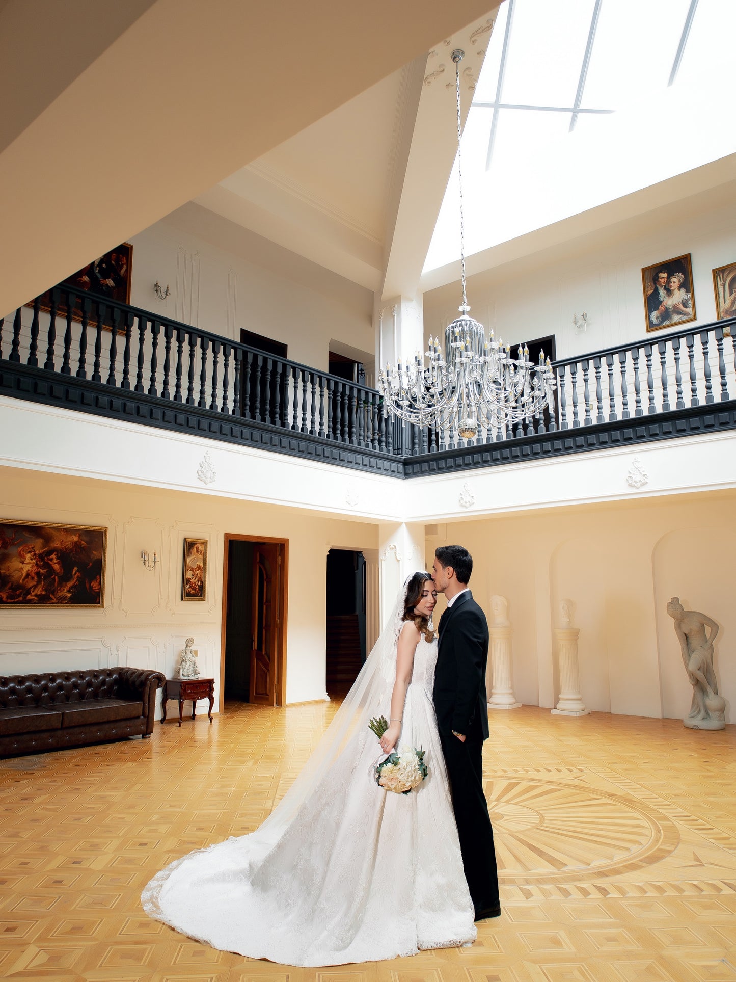 Square Neck Lace A-Line Wedding Dress