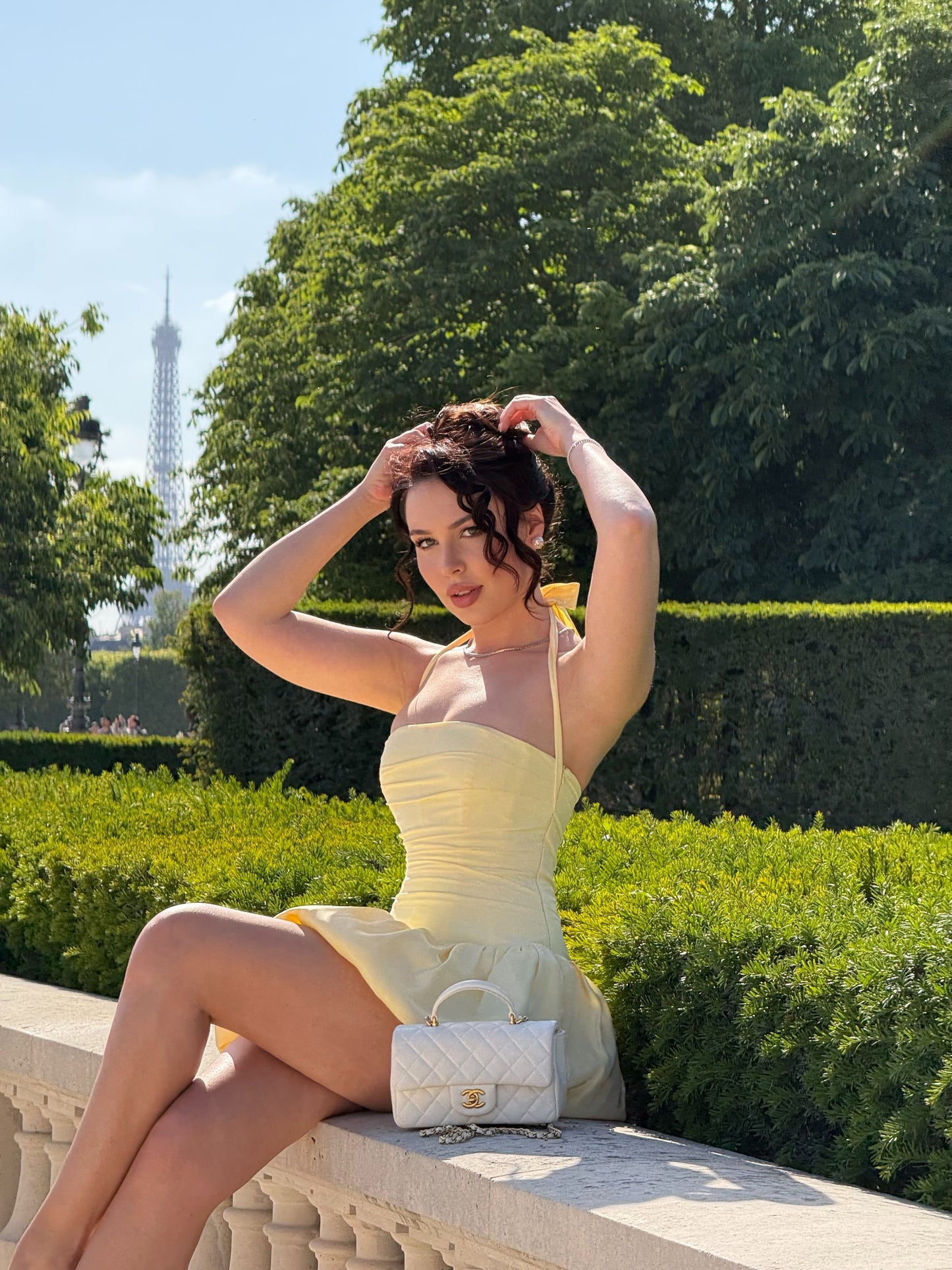 Halter Corset Mini Dress with Bubble Skirt