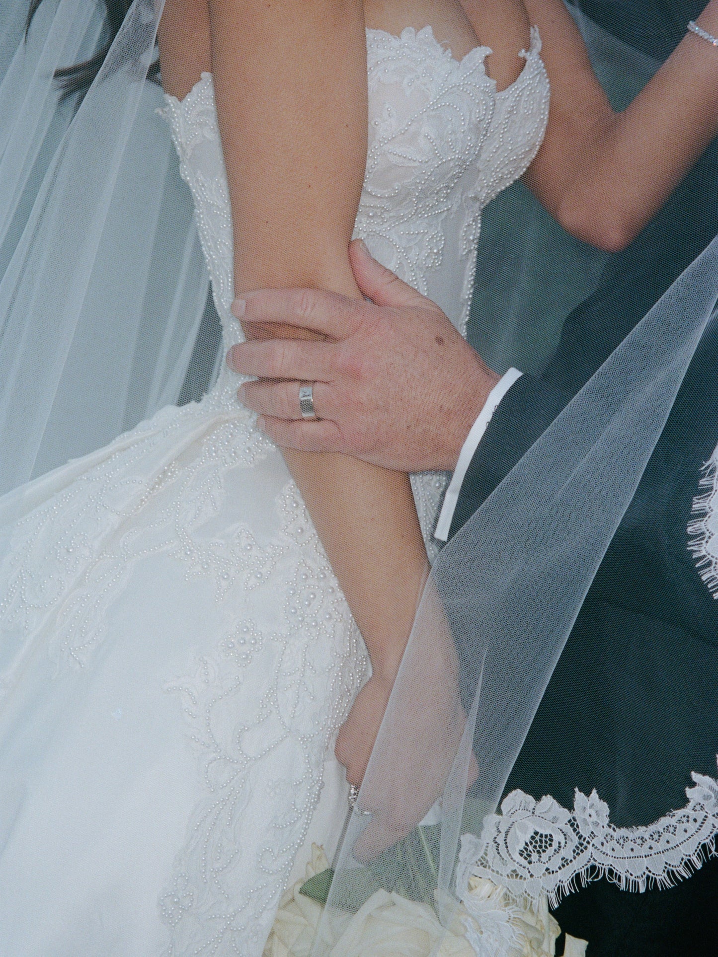 Strapless Sweetheart Lace Ball Gown Wedding Dress