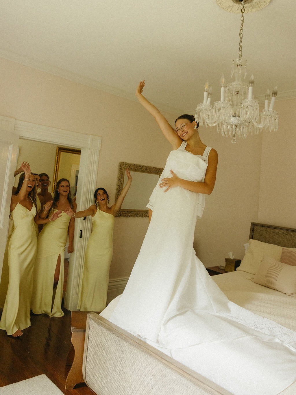 Strapless Sheath Wedding Gown with Sweeping Train