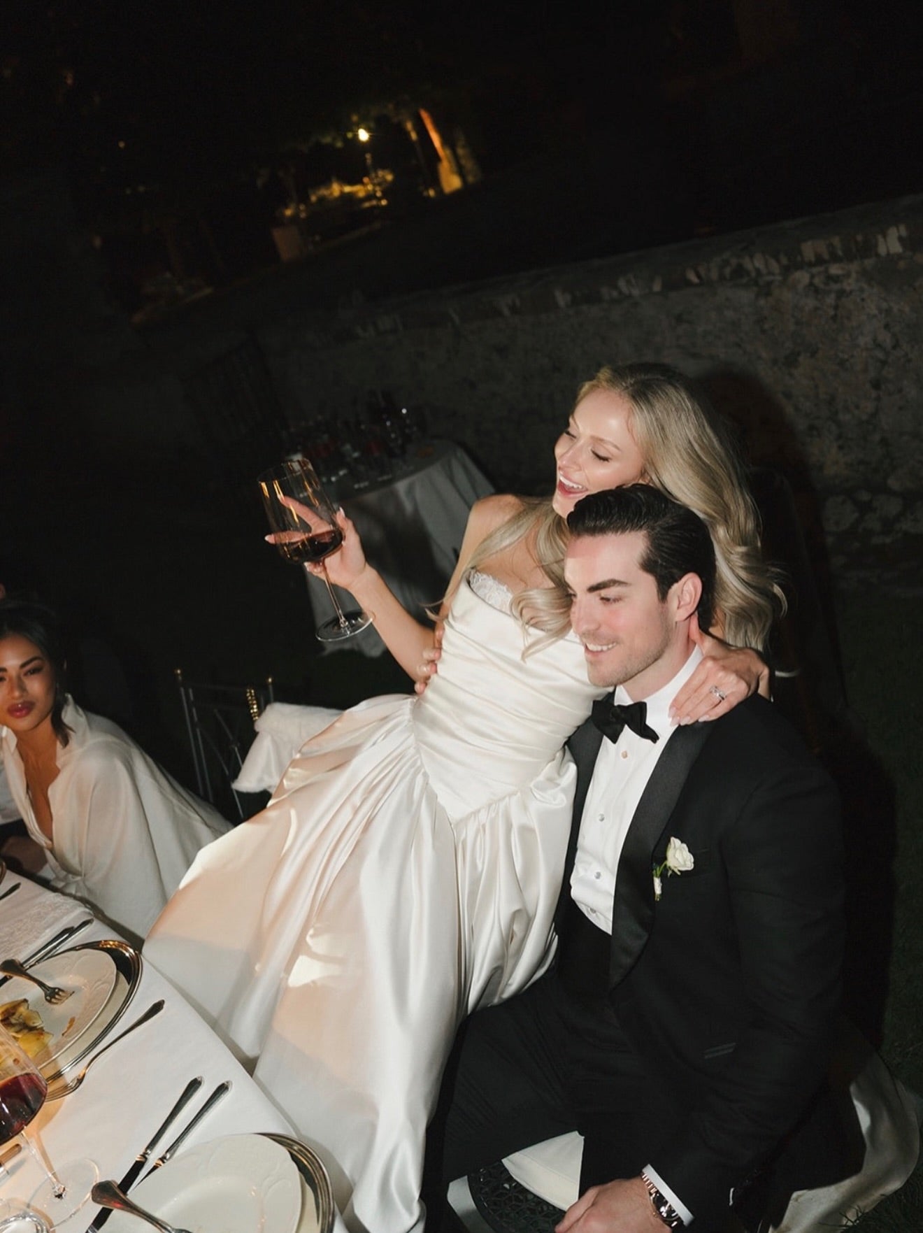 Strapless Satin Ball Gown Wedding Dress