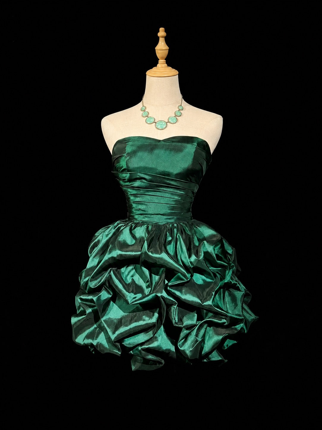Strapless Satin Bubble Skirt Homecoming Dress