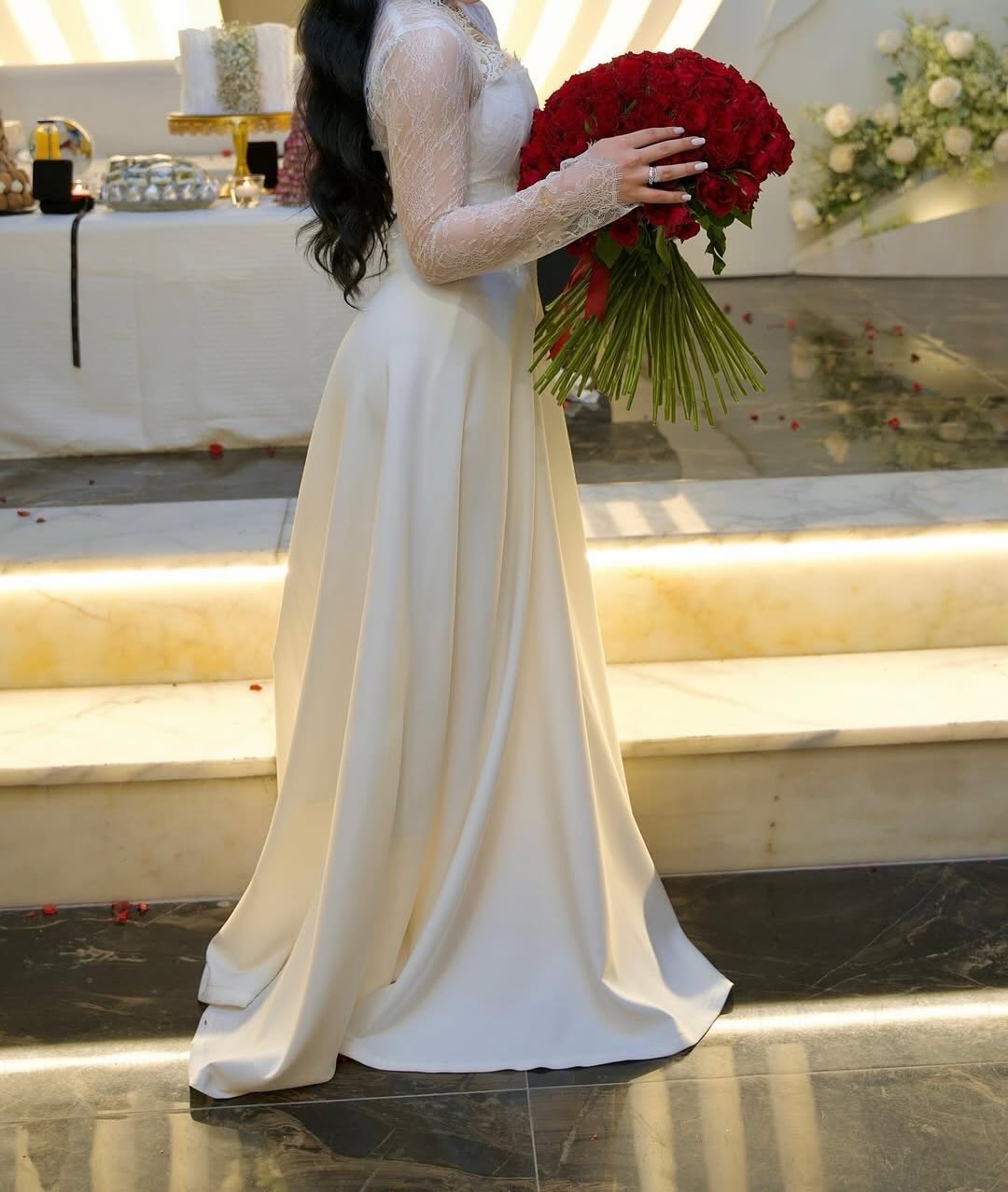 Romantic Corset A-Line Wedding Dress with Lace