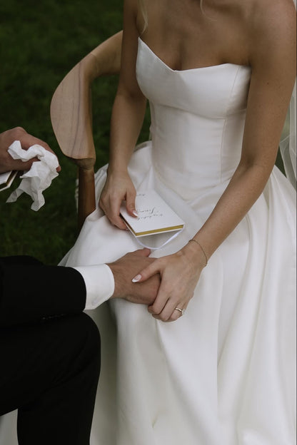 Strapless Sweetheart Satin A-Line Wedding Dress