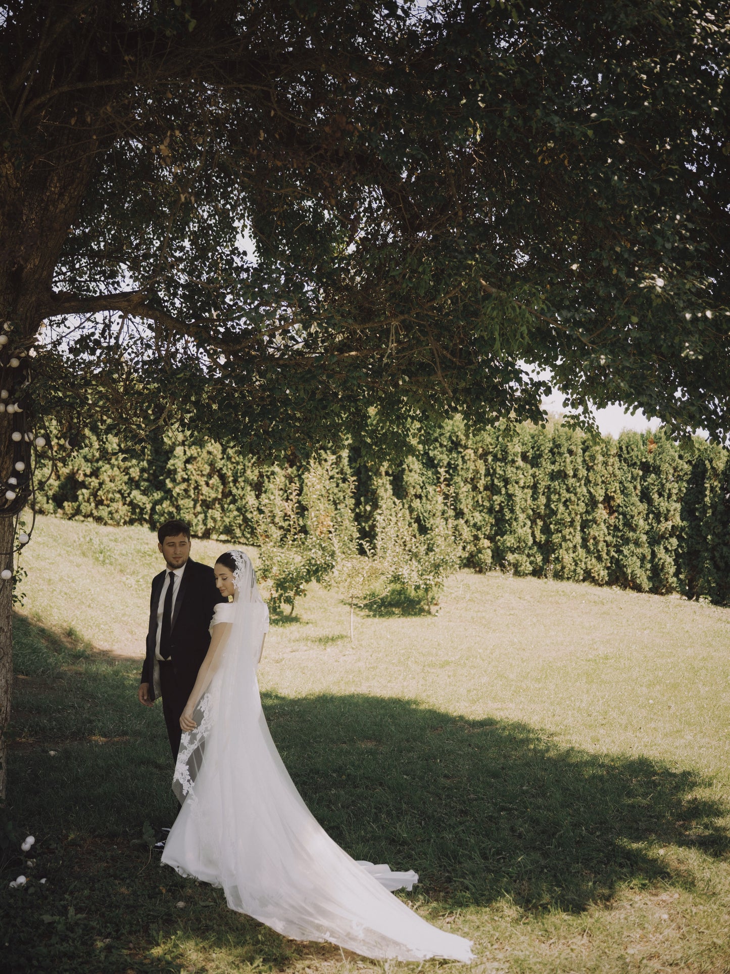 Off-the-Shoulder Satin Wedding Dress