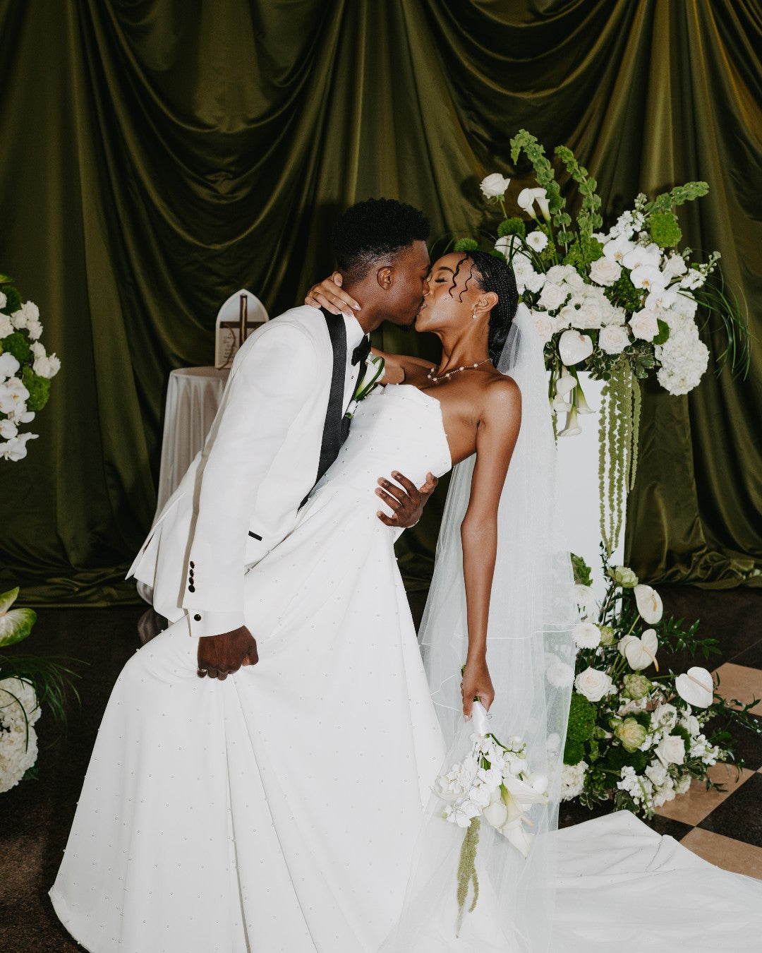 Strapless A-Line Wedding Dress with Sweep Train